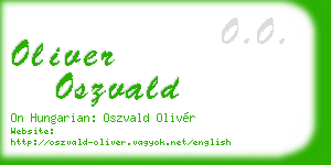 oliver oszvald business card